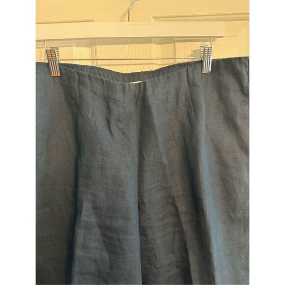 J. Jill Love Linen Navy Pull On Ankle Pants sz M EUC - Picture 2 of 6